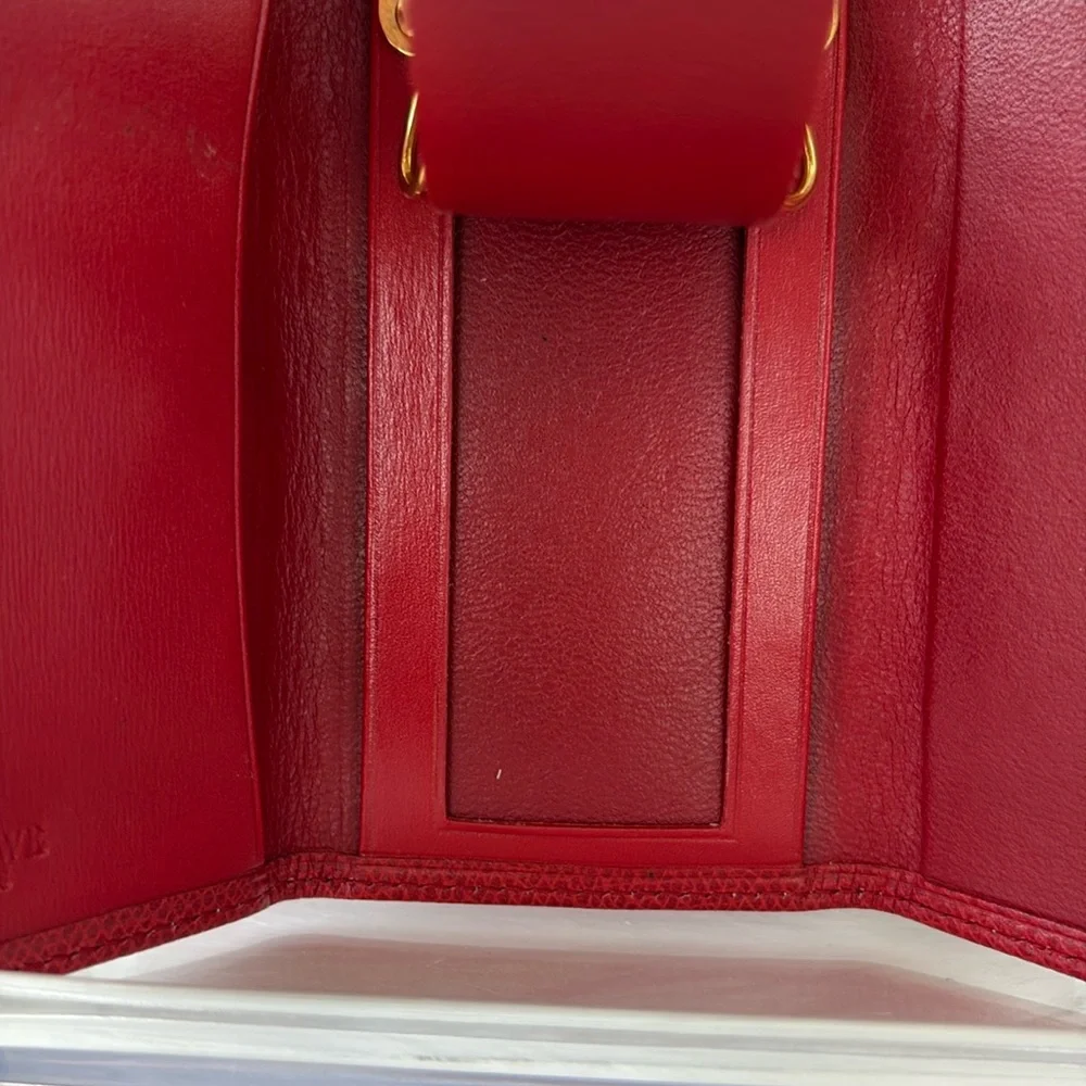 Loewe Red 6-Ring Leather Key & Card‎ Holder